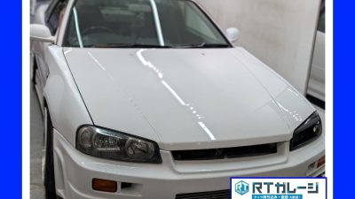 裏組タイヤ交換１８インチ日産スカイラインR34